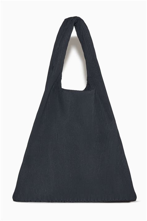 cos bag|cos pleated tote bag.